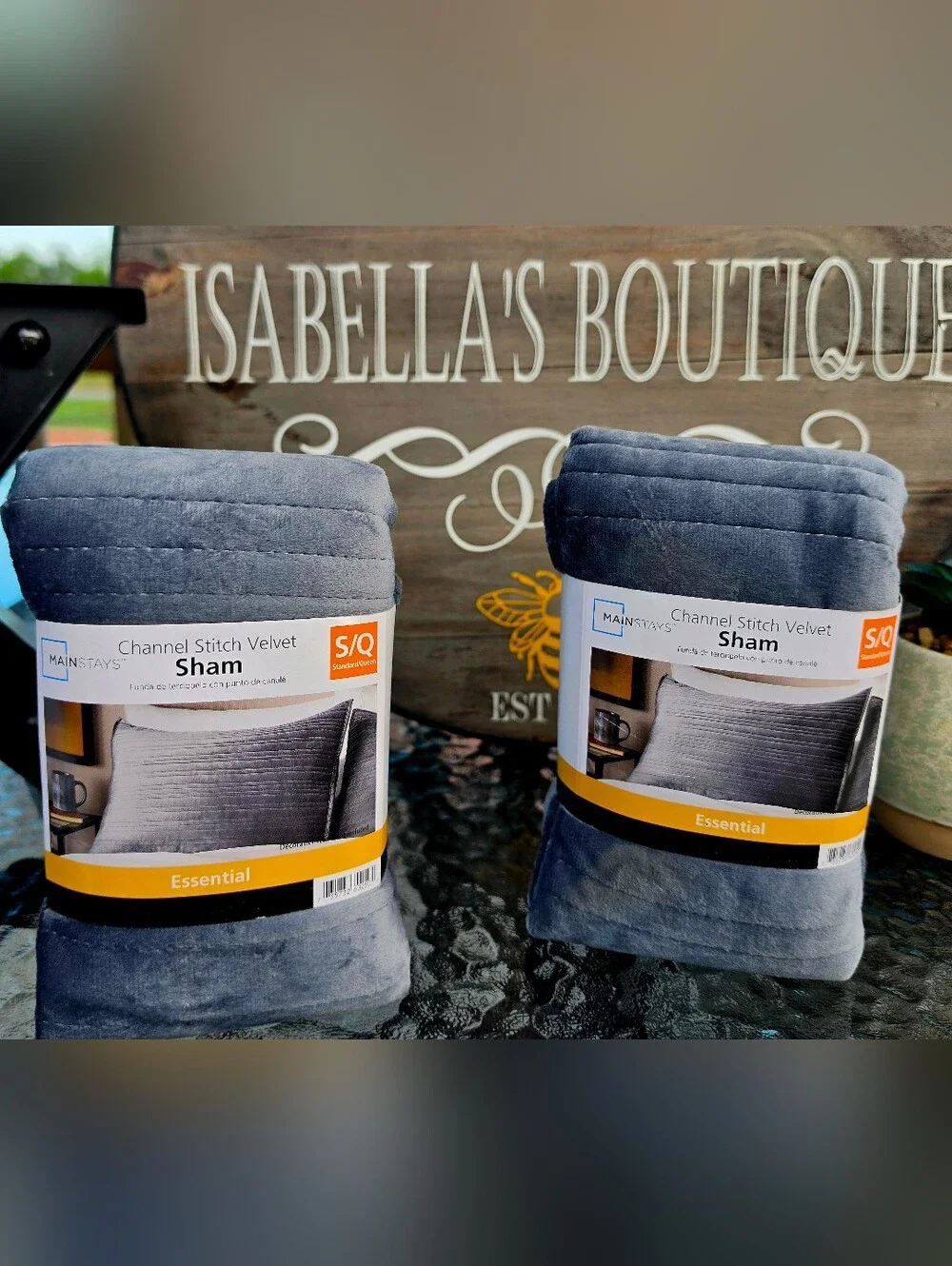 Mainstays Soft Velvet Pillow Sham Standard